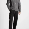 Boucle Knit Button Up Cardigan - Grey