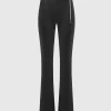 Fit and Flare Leggings with Chain - Black