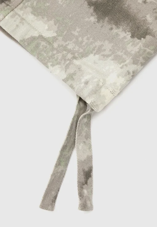 High Waisted Camo Cargo Pants - Grey