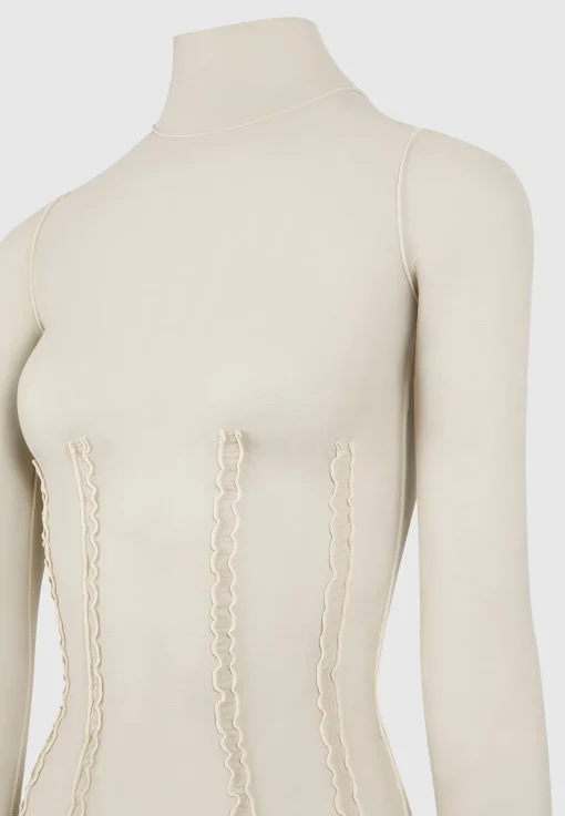 Mesh Double Layer Top - Taupe