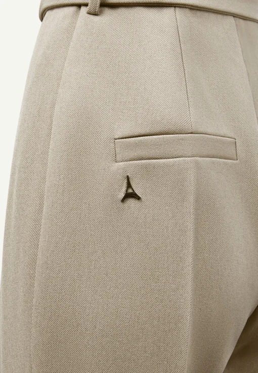 Tailored Pleat Jumpsuit with Belt - Beige