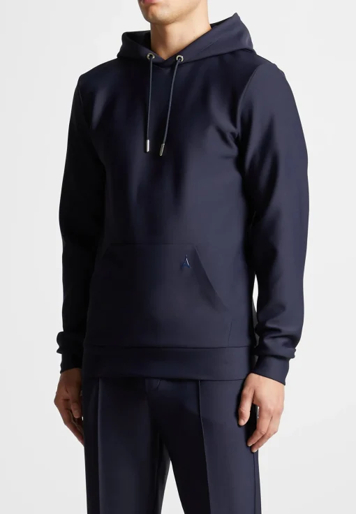 Éternel Neoprene Regular Fit Hoodie - Navy