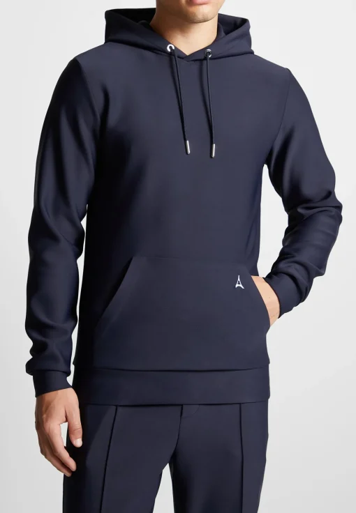Éternel Neoprene Regular Fit Hoodie - Navy