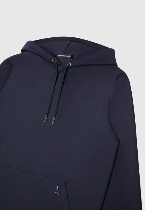 Éternel Neoprene Regular Fit Hoodie - Navy