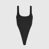 Éternelle High Leg Bodysuit - Black