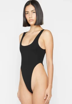 Éternelle High Leg Bodysuit - Black