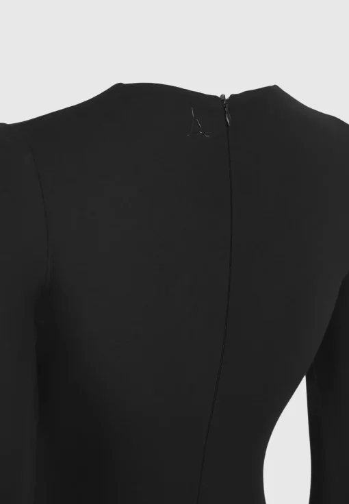 Éternelle Long Sleeve Jumpsuit with Gloves - Black