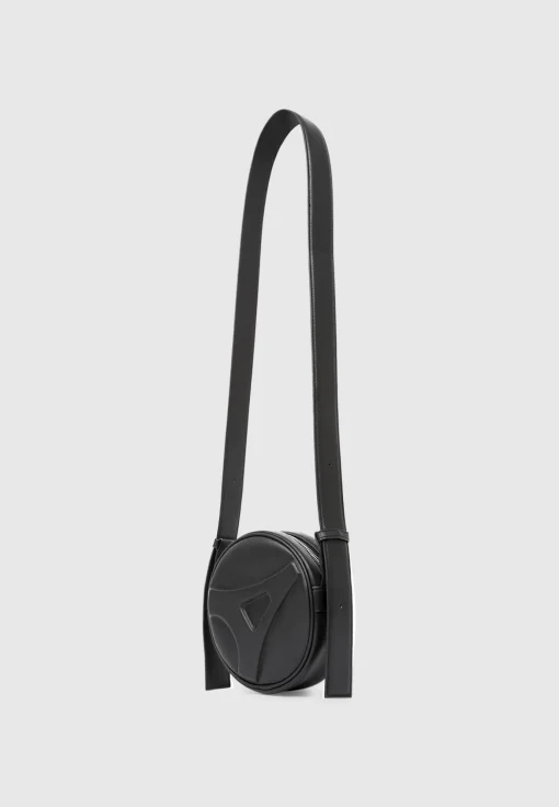 Vegan Leather Embossed Eiffel Bag - Black