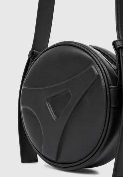 Vegan Leather Embossed Eiffel Bag - Black