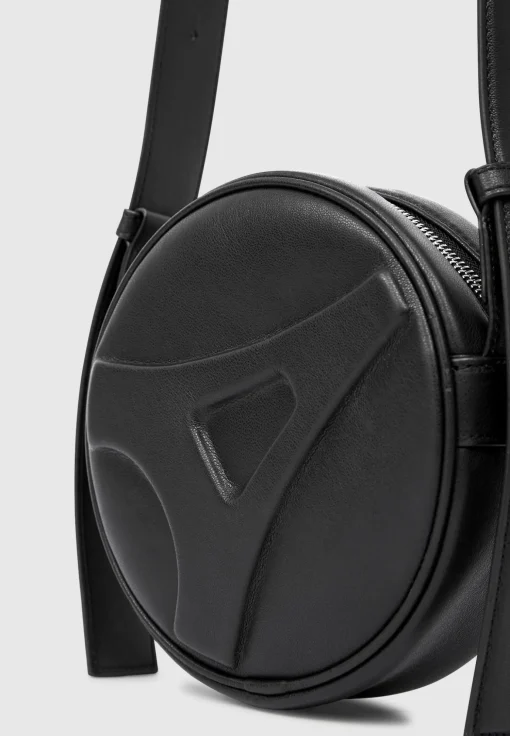 Vegan Leather Embossed Eiffel Bag - Black