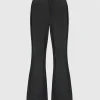 Vegan Leather Mini Flared Leggings - Black