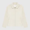 Wool Blend Boxy Jacket - Beige