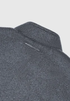 Wool Blend Marl Bomber Jacket - Charcoal Grey